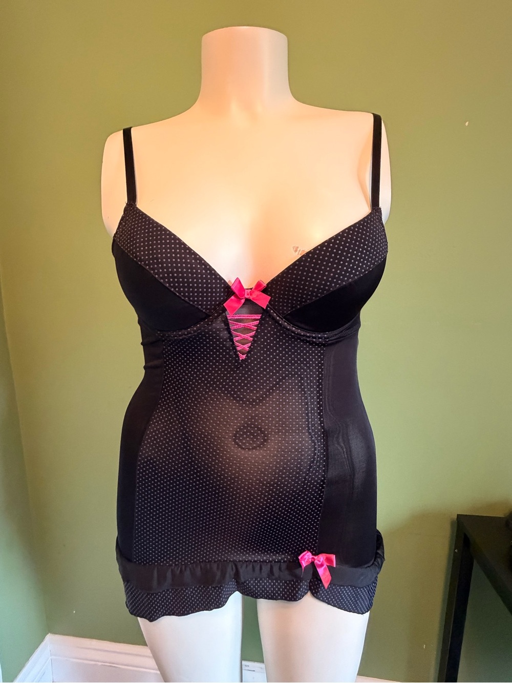 Rampage intimates & Pink Lace-Trim Chemise Nightdress